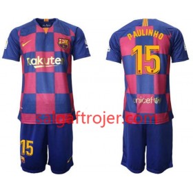 FC Barcelona Fodboldtrøjer Paulinho 15 Børn Hjemmebanesæt 2019/20 Kort ærmer